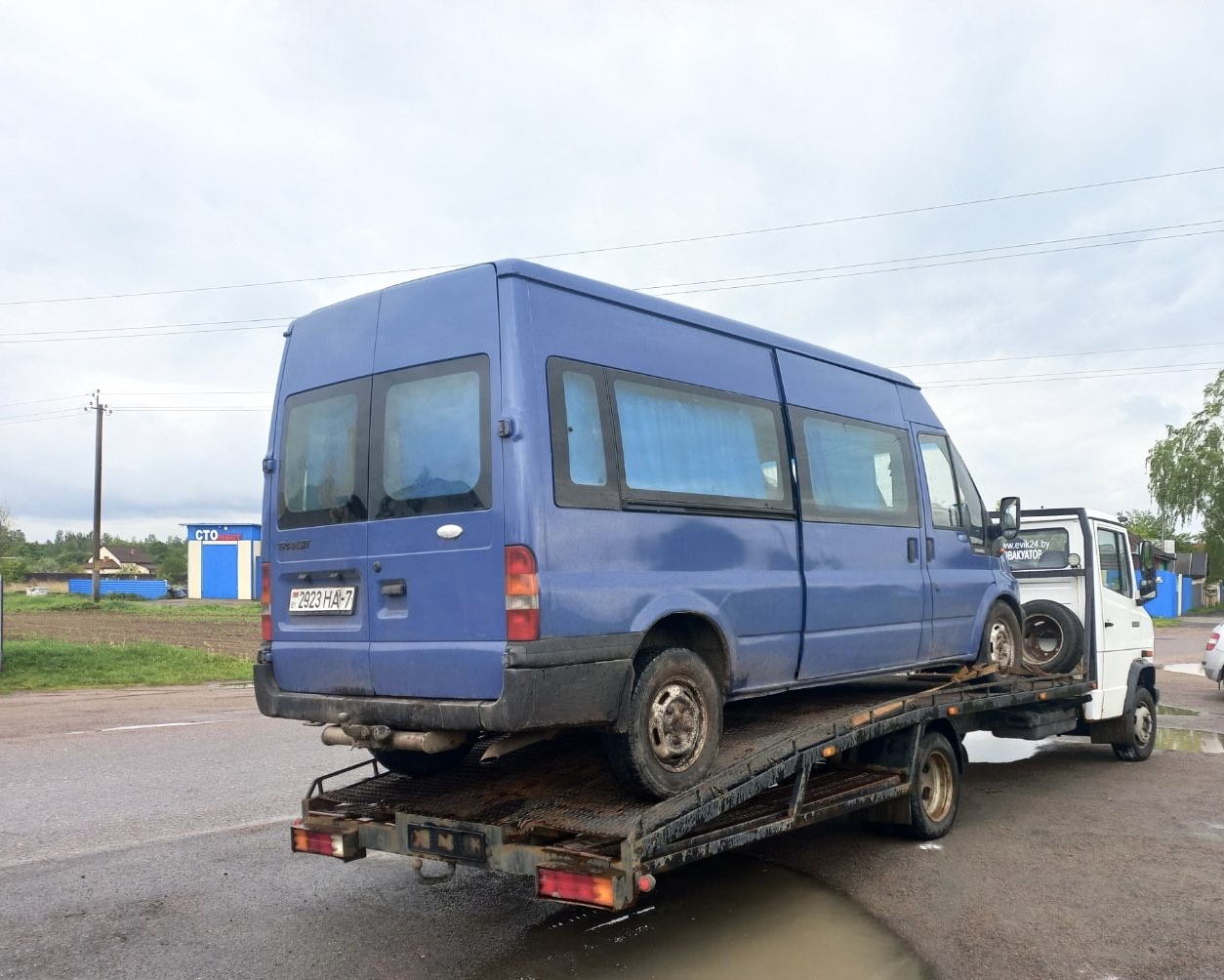 Выполненая работа на эвакуаторе